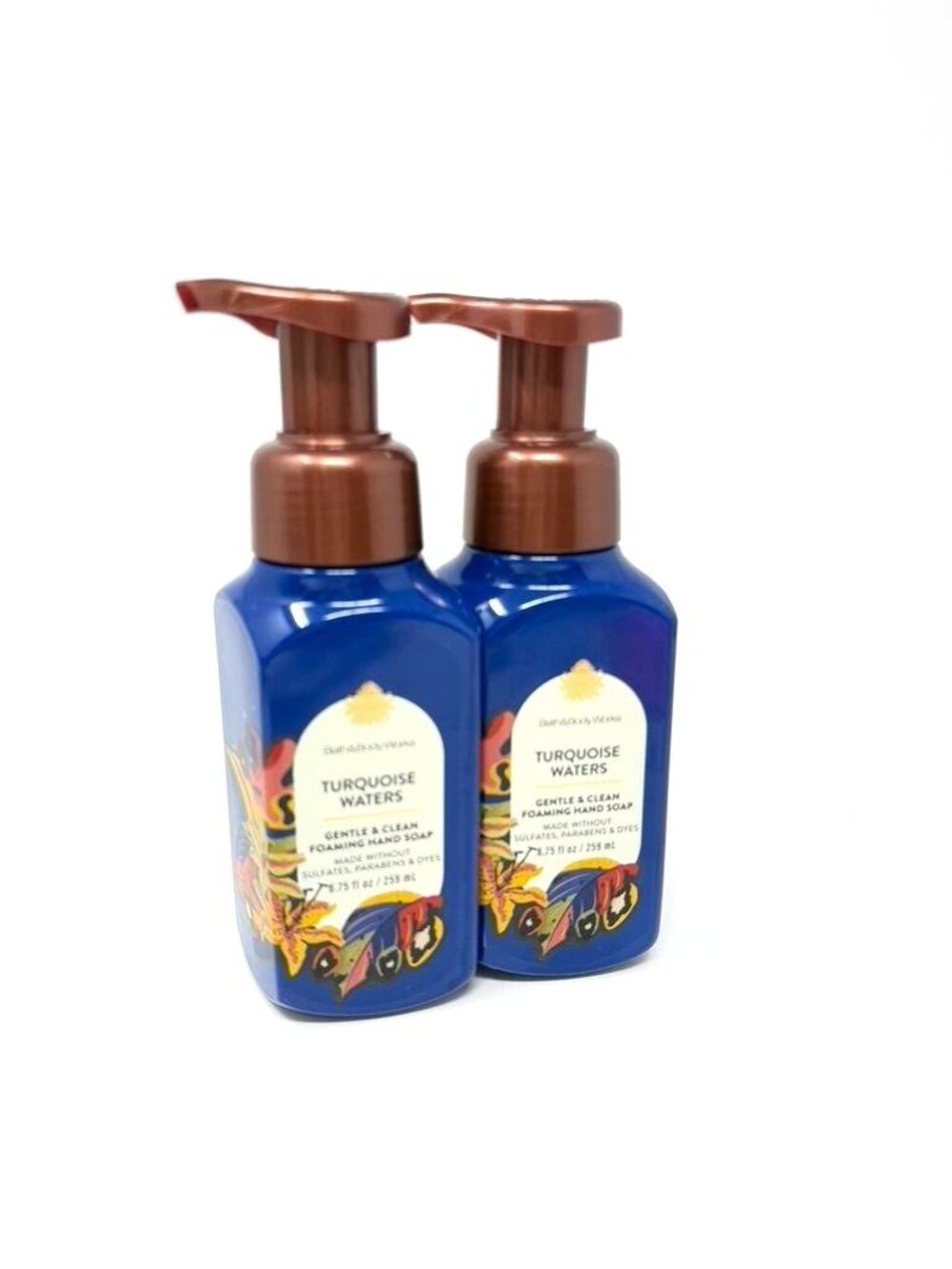 Bath & Body Works 2 Turquoise Waters Foaming Hand Soap 8.75 Fl Oz Gentle